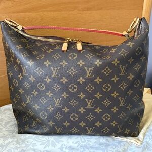 Authentic Louis Vuitton Sully PM Shoulder Bag with Louis Vuitton Dust Bag